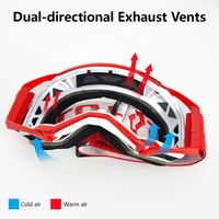 Lunettes de motocross avec logo personnalisé, lunettes de moto tout-terrain, lunettes de moto anti-vent et anti-UV, lunettes de course MX
