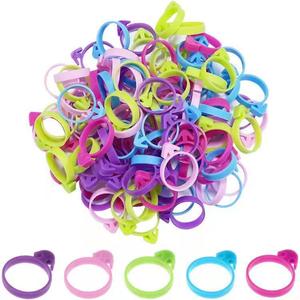 Silicone Retaining Rings C-Shape Multi Color For Butter Piping Baking Utensils - Product Image 5