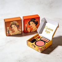 Caja de Perfume Mini Vintage, Empaque Retro Premium, Cajas de Envío Oblongas de Estilo Clásico, Juego de Cuidado Labial Portátil con Relieve