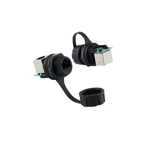 ตัวเชื่อมต่อ RJ45 แบบวงกลม ติดตั้งบนแผงวงจร ป้องกันน้ำ ชนิด C สำหรับสาย Cat5e Cat6a พร้อมสายต่อขยายและอะแดปเตอร์ - Product Image 5