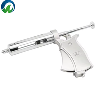 Seringue d'injection vétérinaire semi-automatique en acier inoxydable de 50 ml, pistolet d'injection continu pour volailles, réutilisable pour animaux