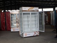 Réfrigérateur industriel à double porte vitrée pour buffet