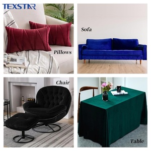 Elbise ve Döşeme için Parlak Polyester Spandeks Esnek Kadife Kumaş - Product Image 3