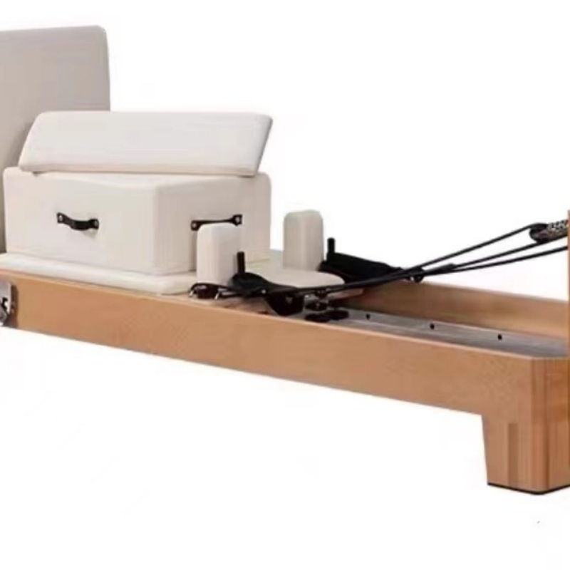 # Professional Foldable Pilates Reformer Bed – Commercial Core Training Machine with Wheels for Home & Studio Fitness - View 2