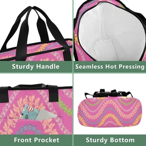 Sac à dos isotherme personnalisé avec imprimé Hawaïen Pink Wave Lei, capacité 36 canettes, idéal pour la plage, les voyages et le camping - Product Image 5