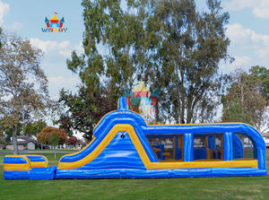 Parcours d'obstacles gonflable avec toboggan aquatique et château gonflable combiné Toboggan aquatique d'été pour enfants en plein air - Product Image 3