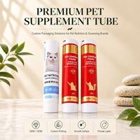 Tube de dentifrice laminé ABL personnalisé, emballage cylindrique en métal rechargeable pour aliments pour animaux de compagnie