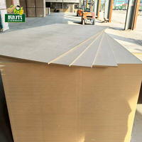 Panneau MDF de couleur bois brut certifié FSC, panneau de fibres à densité moyenne pour projets d'intérieur, usage domestique et bureautique