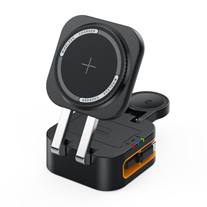 Cargador Inalámbrico 4 en 1, Soporte Plegable para Teléfono de Escritorio con Cable Retráctil, Estación de <span class=keywords><strong>Carga</strong></span> Rápida Multidispositivo para <span class=keywords><strong>iPhone</strong></span> - Product Image 1