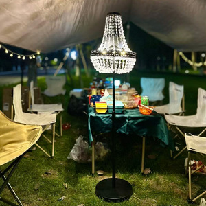 Lampe sur pied sans fil rechargeable de style européen moderne, réglable en hauteur, pour intérieur/extérieur, ou éclairage décoratif pour restaurants et mariages - Product Image 3
