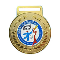 Médailles commémoratives personnalisées en métal plaqué or pour les événements de marathon et d'athlétisme, récompenses de compétition sur mesure