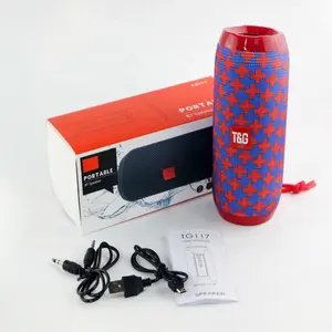 Portable Mini TG117 Speaker Stereo High-end Heavy Bass Wireless Subwoof Loudspeaker Supports AUX TF Card FM Radio TG117 Speaker