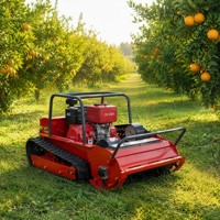 Livraison Gratuite Robot Tondeuse à Gazon Télécommandé sur Chenilles 4 Temps 13 CV Moteur Essence Robuste Zéro Turn pour Vignobles et Herbes
