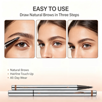 Crayon à sourcils liquide personnalisé à logo, best-seller, waterproof, anti-bavures, longue tenue, pointe fine précise, pour un sourcil naturel