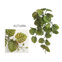 DD2028 Plantes suspendues 33 pièces, feuilles artificielles tropicales, feuilles de Monstera, pour décoration de maison, bureau, étagère