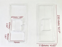 Emballage personnalisé en blister PET séparé avec fermeture à clip pour chargeur de téléphone, câble de données USB, emballage en plastique transparent OEM en gros