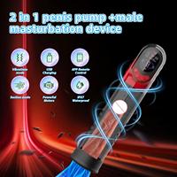 Pompe à pénis pour homme, agrandisseur transparent, jouet sexuel masculin avec contrôle par application, entraîneur de gland à aspiration sous vide