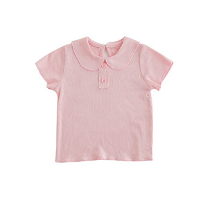 Playera Tipo Polo de Algodón para Niña, Cuello Camisero, Manga Corta, Transpirable, para Verano, para Bebés de 3 Meses a 4 Años - Product Image 6