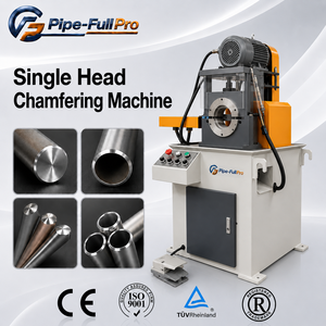 Máquina automática de biselado de extremos de tubos de un solo cabezal, máquina de desbarbado de extremos de tubos para acero al carbono y acero inoxidable redondo - Product Image 1