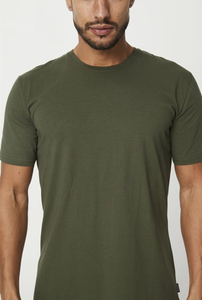 T-shirt extensible 95% <span class=keywords><strong>coton</strong></span> 5% élasthanne de qualité supérieure pour hommes T-shirt d'entraînement coupe athlétique à encolure arrondie - Product Image 4