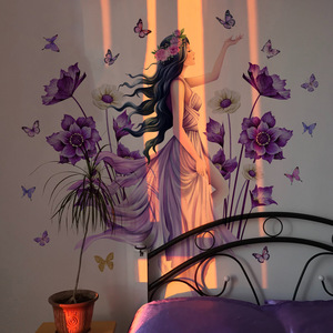 Di alta qualità della ragazza fiori posteriori 3d decorazione a farfalla <span class=keywords><strong>adesivi</strong></span> a prova di acqua <span class=keywords><strong>per</strong></span> le ragazze decorazione della stanza - Product Image 5