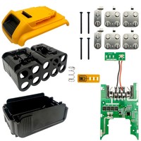 Carcasa de Repuesto para Batería BMS con 10 Celdas 18650 para Reparación de Batería DEW DCB200 de 18V, Kit de Bricolaje (Sin Celdas de Batería Incluidas)