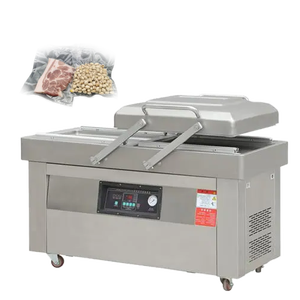 Machine d'emballage sous vide automatique électrique à double chambre pour viande de poulet séchée avec roulement - Product Image 6