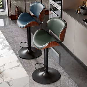 New Modern Industrial Dining Kitchen Cafe Chairs Backrest Restaurant Industrial Bar Stool - Product Image 3