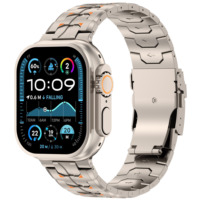 NY Milanese Fallschirmschnallen-Armband aus reinem Titan, luxuriöses Uhrenarmband mit spezieller Form für Uhren von 42-49 mm.