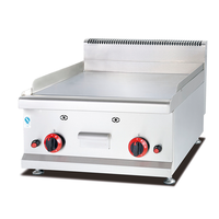 Plaque de cuisson professionnelle à gaz de comptoir 28000 BTU en acier inoxydable, à économie d'énergie, avec plaque chauffante manuelle pour crêpes, calamars et steaks