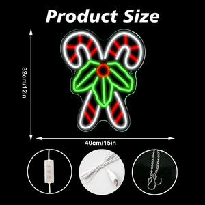 Giáng sinh kẹo <span class=keywords><strong>USB</strong></span> powered dấu hiệu điện tử acrylic tường trang trí phòng ngủ thanh ánh sáng Quà Tặng phụ kiện tùy chỉnh Neon dấu hiệu LED - Product Image 4