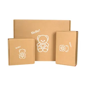 Boîte en carton ondulé personnalisée en forme d'avion avec bande déchirable pour enfants, en matériaux recyclés, emballage gaufré pour envoi postal, pelliculage mat - Product Image 1
