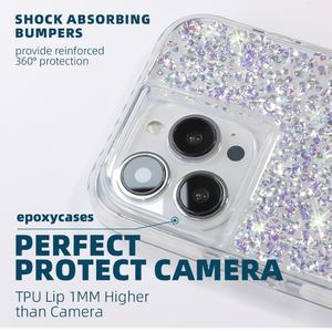 Coque personnalisée pour téléphone portable Ipone, coque en TPU vierge à sublimer, coque 3D pour 15 13 Pro Max, protection 3 en 1, coque de téléphone scintillante - Product Image 4