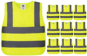 Chaleco de seguridad para niños, logo personalizado de alta visibilidad, Verde - Product Image 3