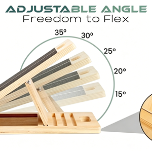Tabla de Estiramiento de Pantorrillas Ajustable, Tabla Inclinada para Fisioterapia, Tabla de Estiramiento Portátil de Madera para el Hogar - Product Image 3