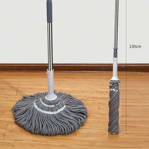 Fregona ajustable de rotación de agua con tornillo automático, barra recta de secado rápido, lavado a <span class=keywords><strong>mano</strong></span>, fregona perezosa para el hogar, bloqueo de tarjeta, <span class=keywords><strong>Material</strong></span> PP de algodón, venta al por mayor - Product Image 6