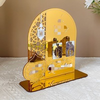 Planificateur islamique musulman, journal de prière pour enfants, calendrier de compte à rebours du Ramadan, ornement en bois Eid Mubarak, décoration du Ramadan pour la maison