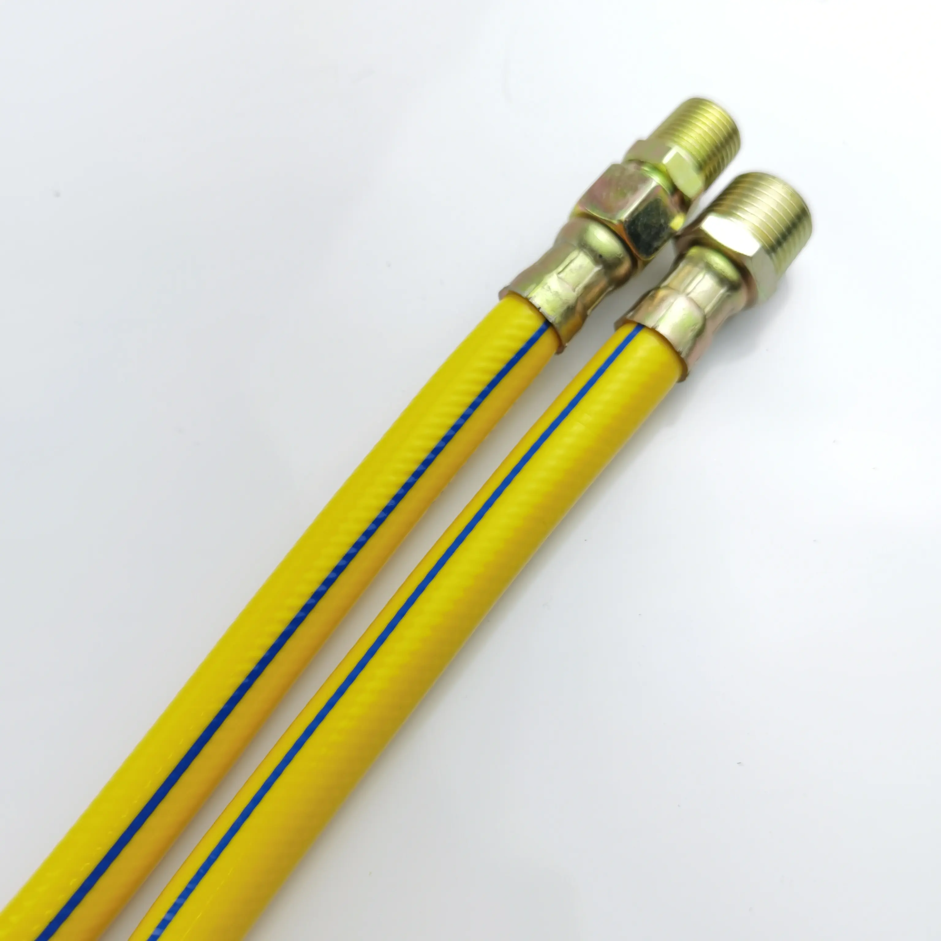 사용자 정의 다른 크기 304 스테인레스 스틸 골판지 유연한 노란색 천연 가스 고무 호스