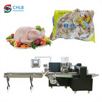 Machine à emballer automatique en plastique à flux d'oreillers pour la viande de bœuf, de poulet et de poisson frais et congelés-pour l'emballage en pochette des aliments