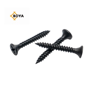Vis pour cloisons sèches # 6 x 1-5/8" Tête de vis à tête fraisée en acier phosphateé noir à filetage fin - Product Image 3