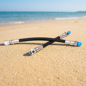<b>Diving</b> second stage <b>regulator</b> low-pressure hose / BCD inflator hose / high-pressure hose — braided nylon. - Product Image 1