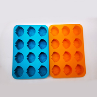 Moule à glaçons en silicone en forme de coquille Saint-Jacques, personnalisable OEM/ODM, idéal pour la fabrication de cocktails et de boissons, moule à congélation rapide
