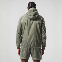 Veste de sport unisexe respirante, imperméable, zippée, coupe-vent, en nylon ripstop à séchage rapide, pour homme
