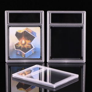 SUNSHING Simple GPPS Postage Stamp <b>Display</b> <b>Case</b> Holder for Graded Slab Banknote Currency for Clear Transparent - Product Image 1