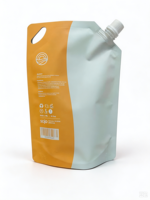 Pochette souple personnalisée avec bec verseur, sans BPA, anti-fuite, pour savon liquide, shampoing, gel douche, emballage de liquides de soins personnels