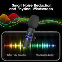Microphone Lavalier Sans Fil Professionnel K9 avec Connecteur Type C, Microphone USB pour Ordinateur Portable - Condensateur Anti-Bruit
