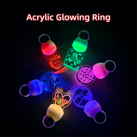 Feuille acrylique personnalisée avec logo, mini-cadeaux LED lumineux, bagues lumineuses RGB, impression numérique tendance pour fêtes, plastique durable