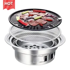 Hot Selling Rookloze Verstelbare Beschikbaar Elektriciteit Japanse Nieuwe Ontwerp Indoor Bbq Houtskool Grill, Koreaanse Barbecue Oven Voor