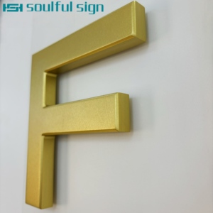 Venta caliente personalizable Metal letra signo Acero inoxidable 3D Logo signo letras al aire libre textura litográfica <span class=keywords><strong>grabado</strong></span> para tienda - Product Image 2