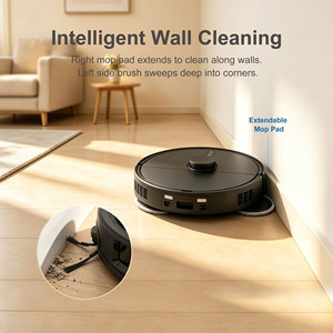 Robot aspirateur avec station autonettoyante tout-en-un, vidage automatique, lavage au jet d'eau chaude, séchage à air chaud, navigation laser LDS - Product Image 6